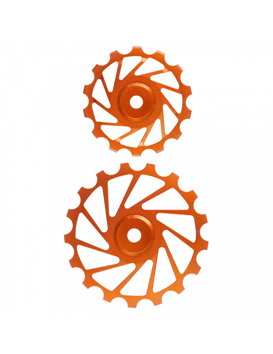 Nova Ride Ceramic Pulley Wheels 14T & 17T Orange