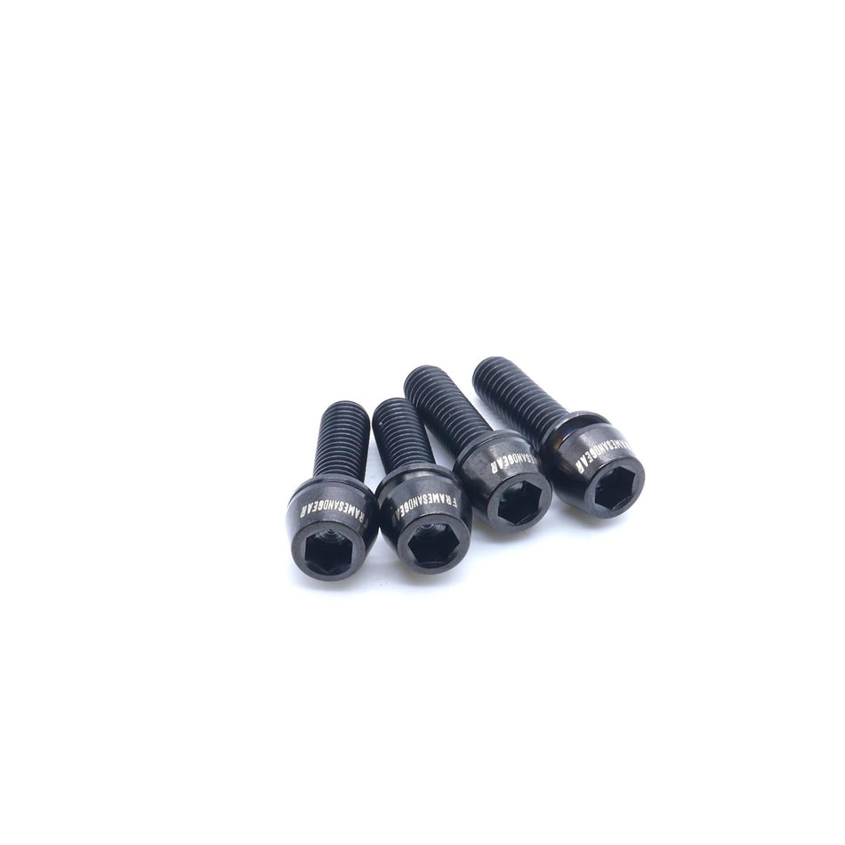 Framesandgear Titanium Stem Bolts M5*18 Black 4 pieces