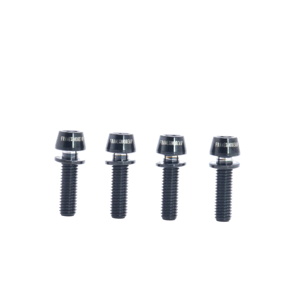 Framesandgear Titanium Stem Bolts M5*18 Black 4 pieces