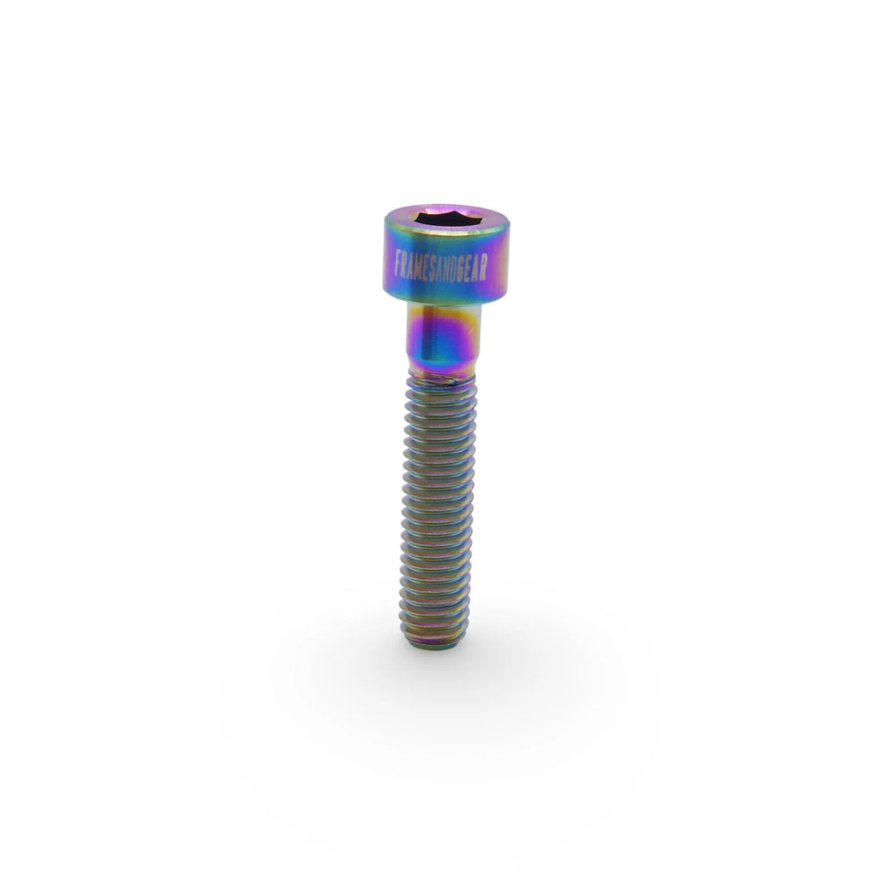 Framesandgear Titanium Headset Cap Bolt M6*30 (Cylindrical Head) Oil Slick