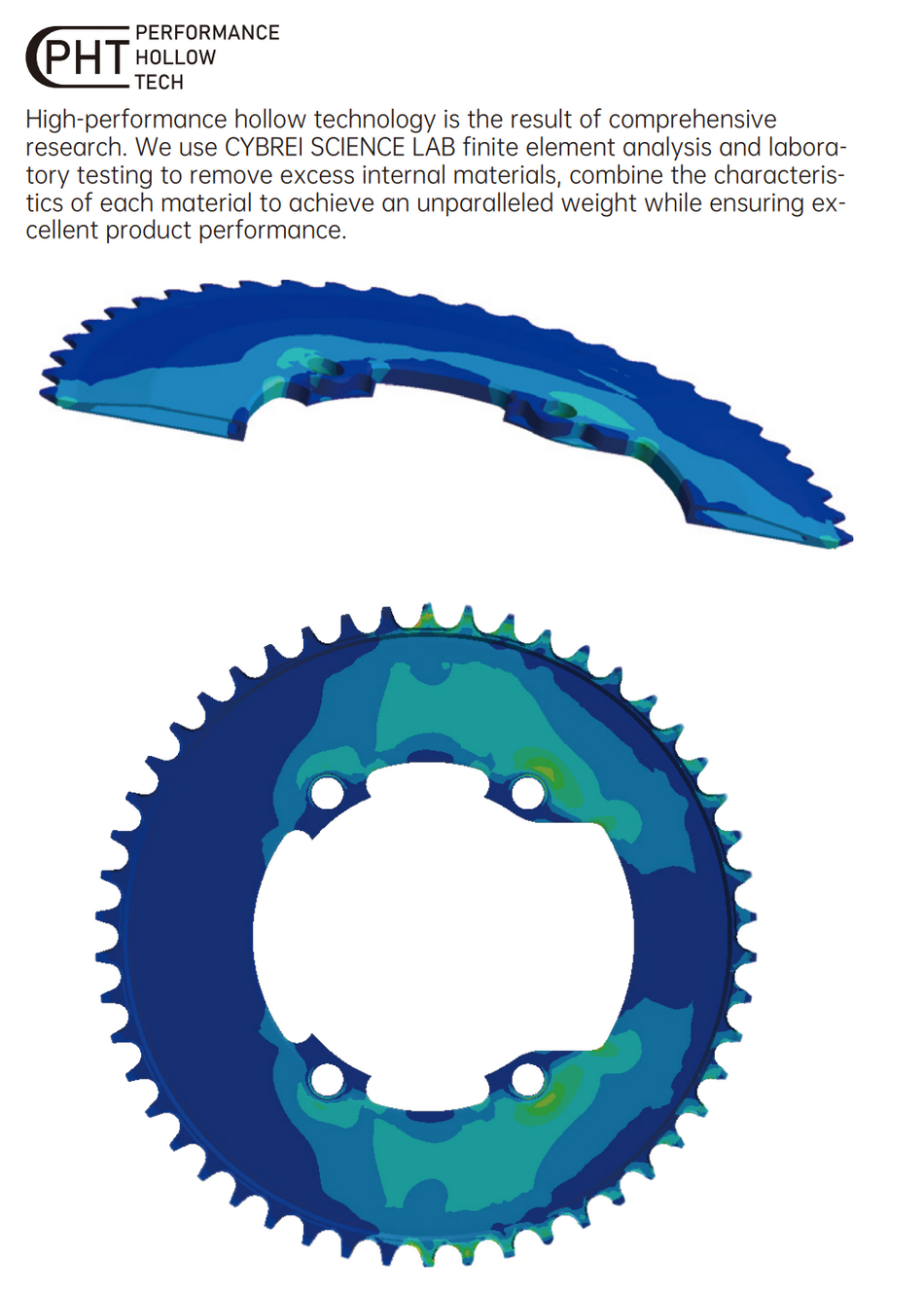 Cybrei Metarbon Aero 2x Chainring 54/38